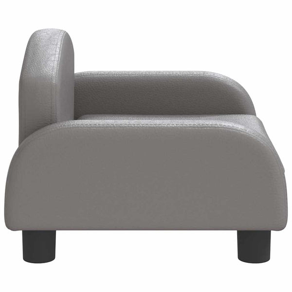 vidaXL Dog Bed Grey 50x40x30 cm Faux Leather