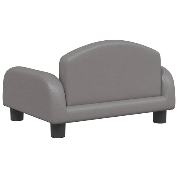 vidaXL Dog Bed Grey 50x40x30 cm Faux Leather