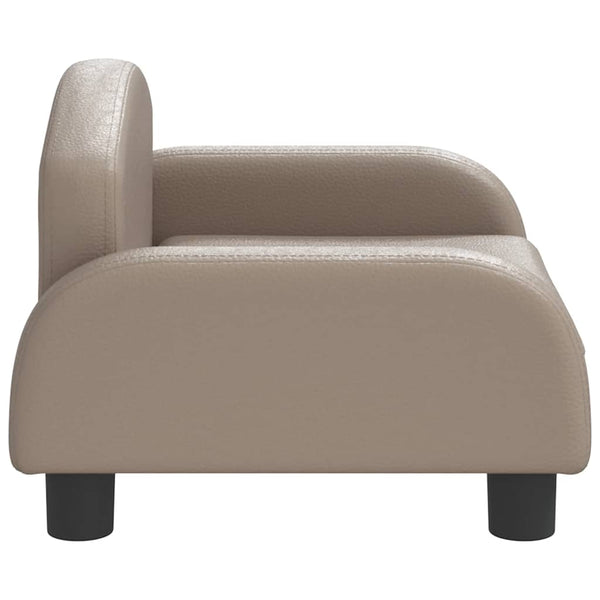 vidaXL Dog Bed Cappuccino Brown 50x40x30 cm Faux Leather