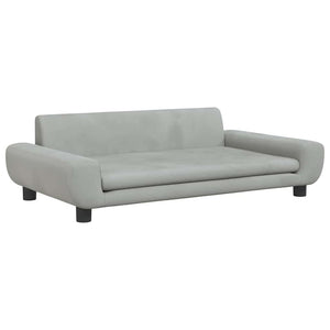vidaXL Dog Bed Light Grey 100x54x33 cm Velvet