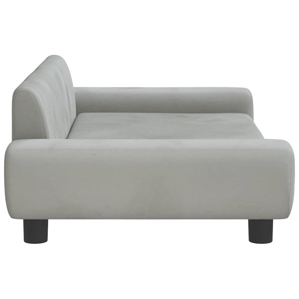 vidaXL Dog Bed Light Grey 100x54x33 cm Velvet
