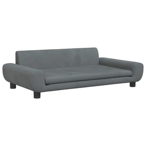 vidaXL Dog Bed Dark Grey 100x54x33 cm Velvet