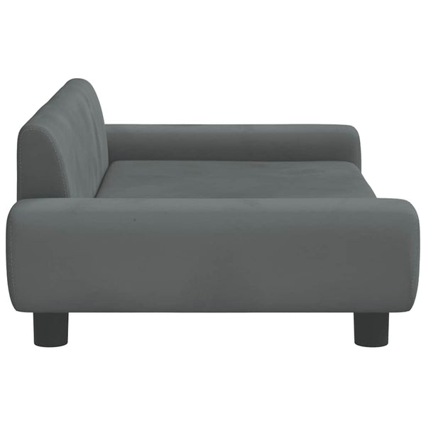 vidaXL Dog Bed Dark Grey 100x54x33 cm Velvet