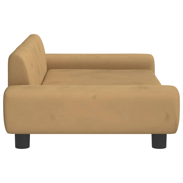 vidaXL Dog Bed Brown 100x54x33 cm Velvet