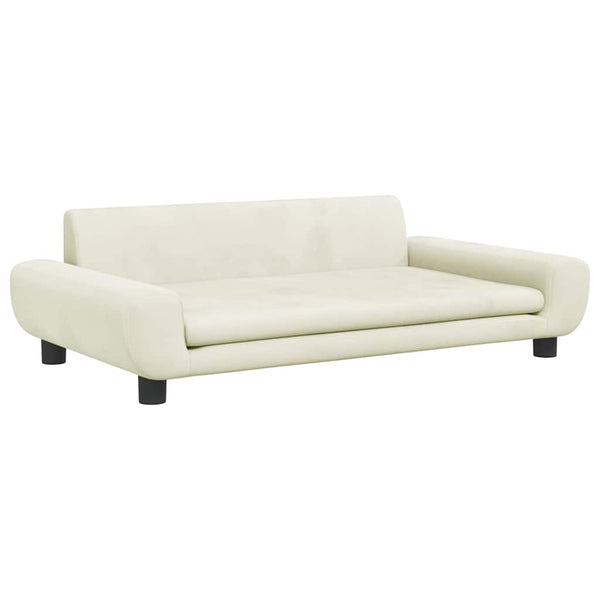 vidaXL Dog Bed Cream 100x54x33 cm Velvet