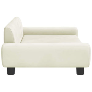 vidaXL Dog Bed Cream 100x54x33 cm Velvet