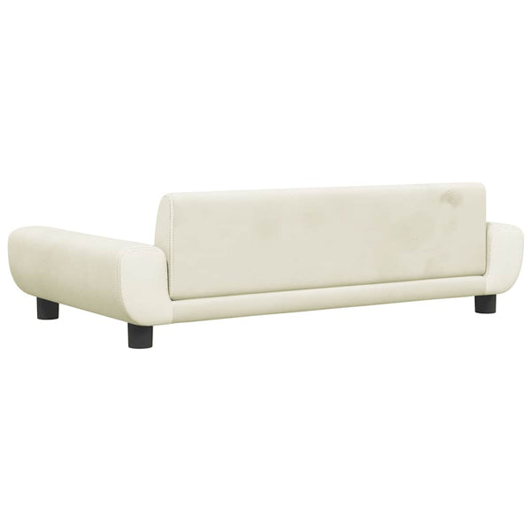 vidaXL Dog Bed Cream 100x54x33 cm Velvet