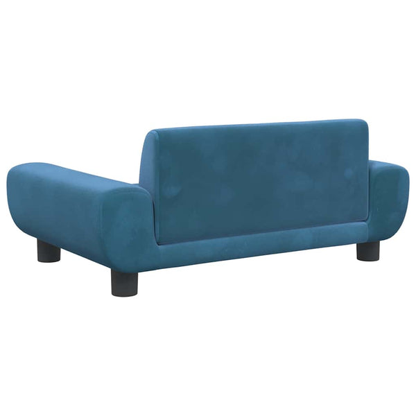 vidaXL Dog Bed Blue 70x45x33 cm Velvet