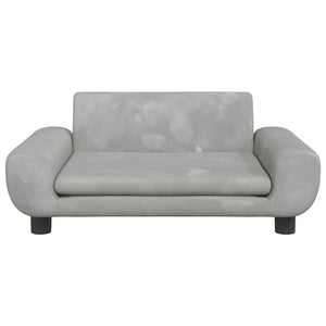vidaXL Dog Bed Light Grey 70x45x33 cm Velvet