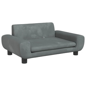 vidaXL Dog Bed Dark Grey 70x45x33 cm Velvet