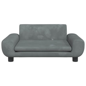 vidaXL Dog Bed Dark Grey 70x45x33 cm Velvet