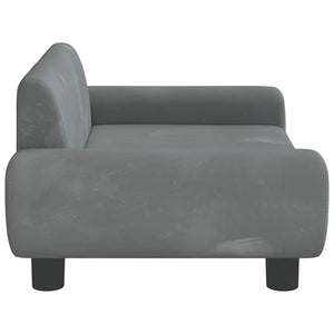 vidaXL Dog Bed Dark Grey 70x45x33 cm Velvet