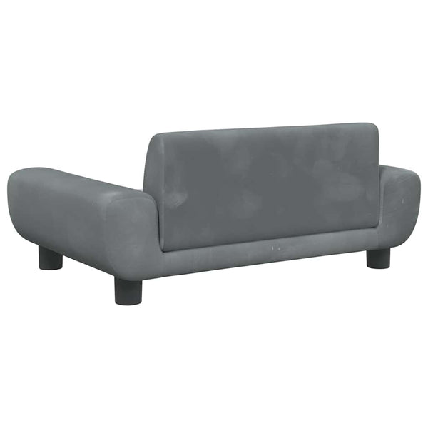 vidaXL Dog Bed Dark Grey 70x45x33 cm Velvet