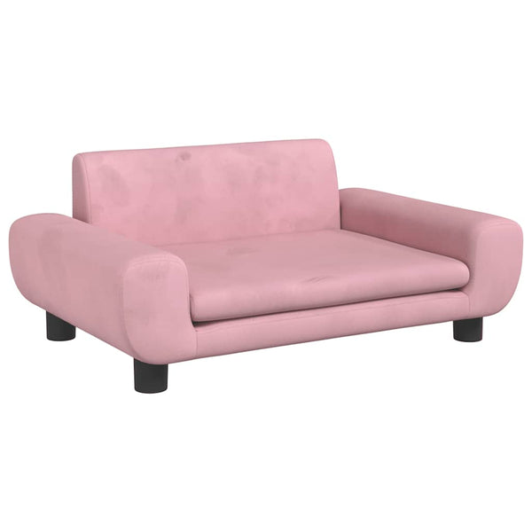 vidaXL Dog Bed Pink 70x45x33 cm Velvet