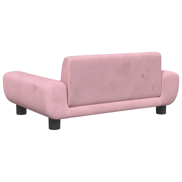vidaXL Dog Bed Pink 70x45x33 cm Velvet
