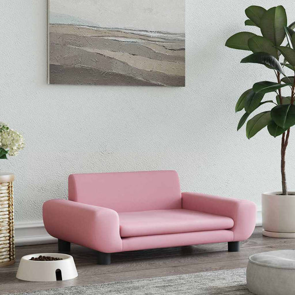 vidaXL Dog Bed Pink 70x45x33 cm Velvet