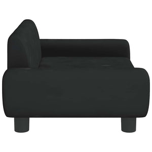 vidaXL Dog Bed Black 70x45x33 cm Velvet