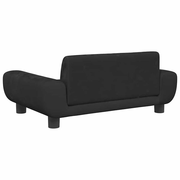 vidaXL Dog Bed Black 70x45x33 cm Velvet