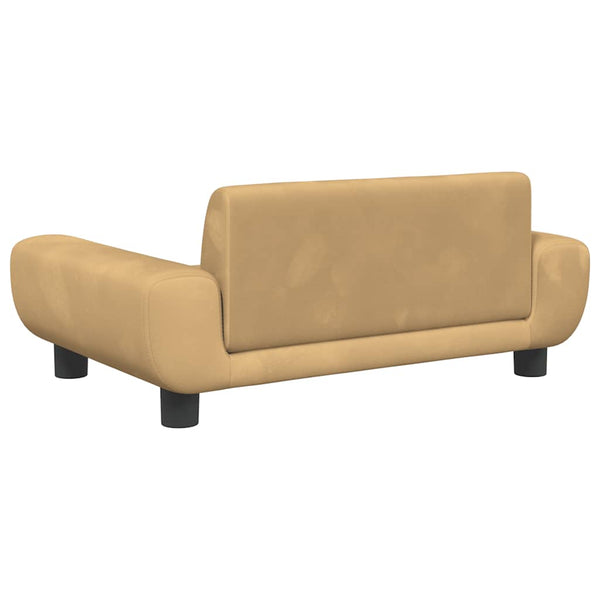 vidaXL Dog Bed Brown 70x45x33 cm Velvet