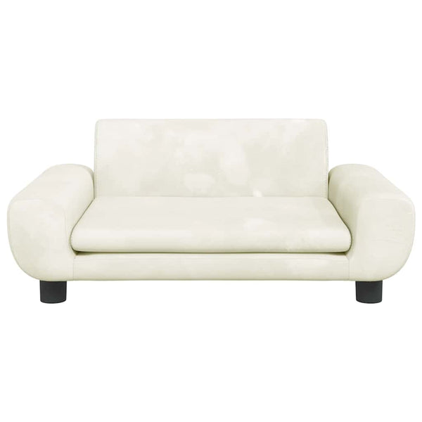 vidaXL Dog Bed Cream 70x45x33 cm Velvet