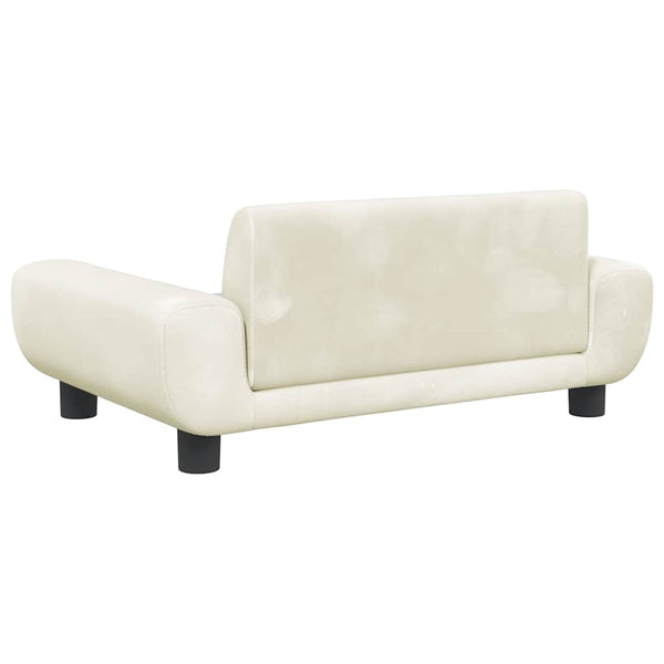 vidaXL Dog Bed Cream 70x45x33 cm Velvet