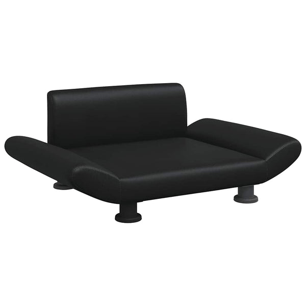 vidaXL Dog Bed Black 70x45x28 cm Faux Leather