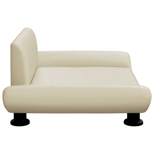 vidaXL Dog Bed Cream 70x45x28 cm Faux Leather