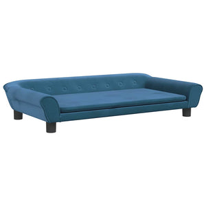 vidaXL Dog Bed Blue 100x50x21 cm Velvet