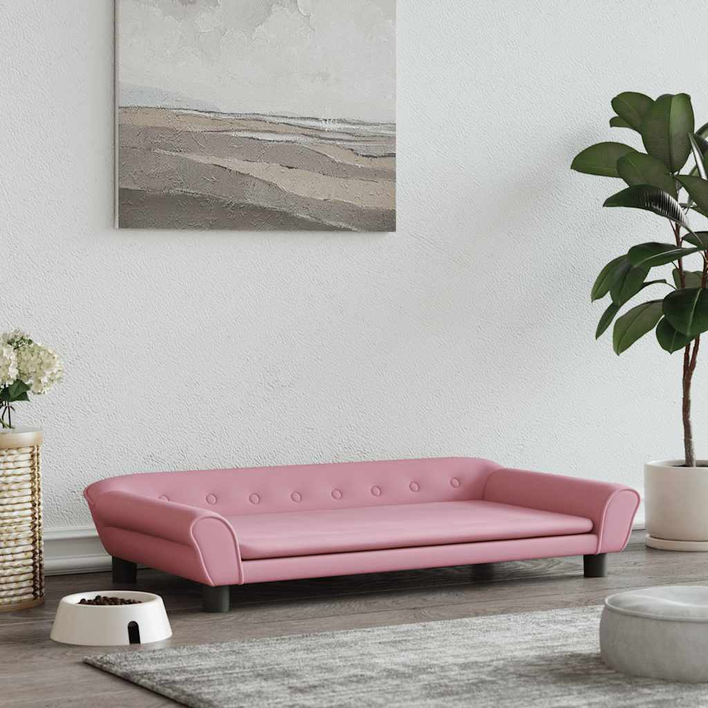vidaXL Dog Bed Pink 100x50x21 cm Velvet