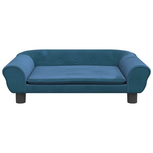 vidaXL Dog Bed Blue 70x48x22 cm Velvet
