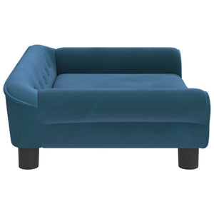 vidaXL Dog Bed Blue 70x48x22 cm Velvet