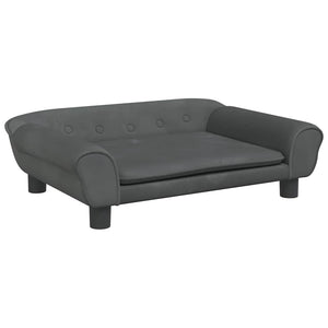 vidaXL Dog Bed Dark Gray 70x48x22 cm Velvet