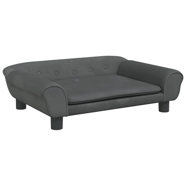 vidaXL Dog Bed Dark Gray 70x48x22 cm Velvet