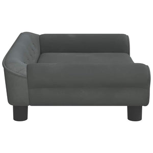 vidaXL Dog Bed Dark Gray 70x48x22 cm Velvet