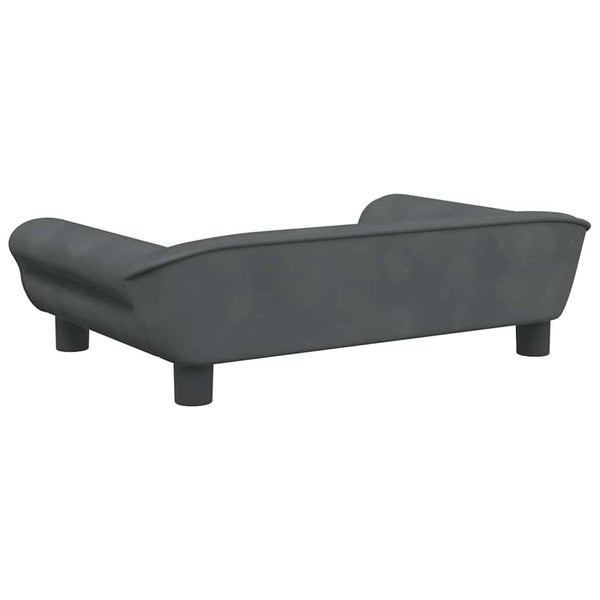 vidaXL Dog Bed Dark Gray 70x48x22 cm Velvet
