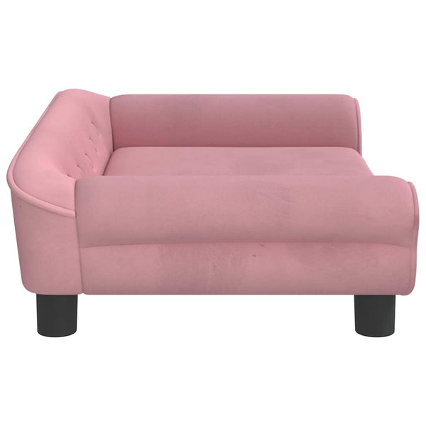vidaXL Dog Bed Pink 70x48x22 cm Velvet