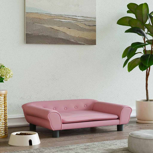 vidaXL Dog Bed Pink 70x48x22 cm Velvet