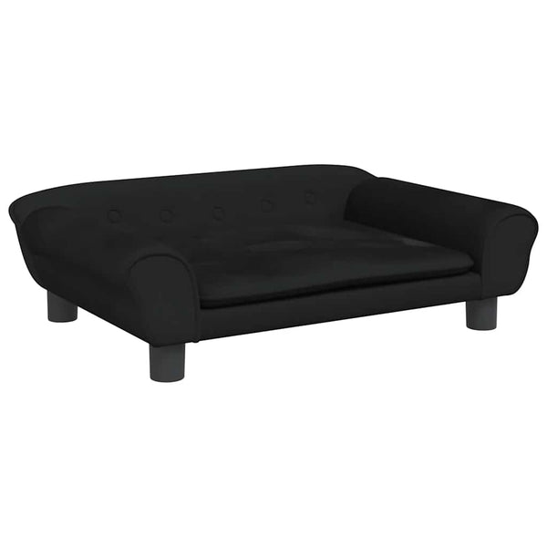 vidaXL Dog Bed Black 70x48x22 cm Velvet