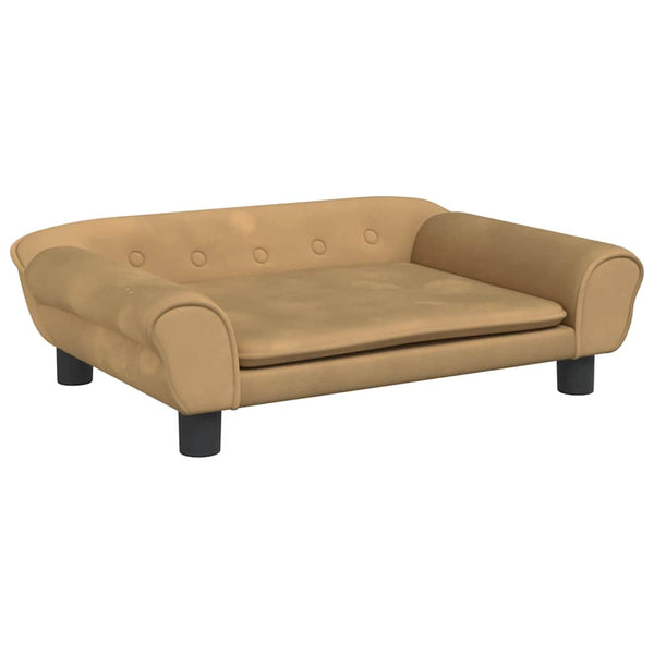 vidaXL Dog Bed Brown 70x48x22 cm Velvet
