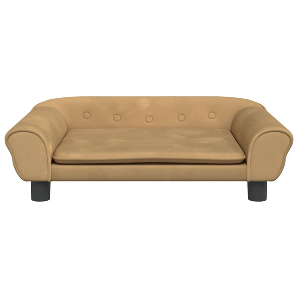 vidaXL Dog Bed Brown 70x48x22 cm Velvet