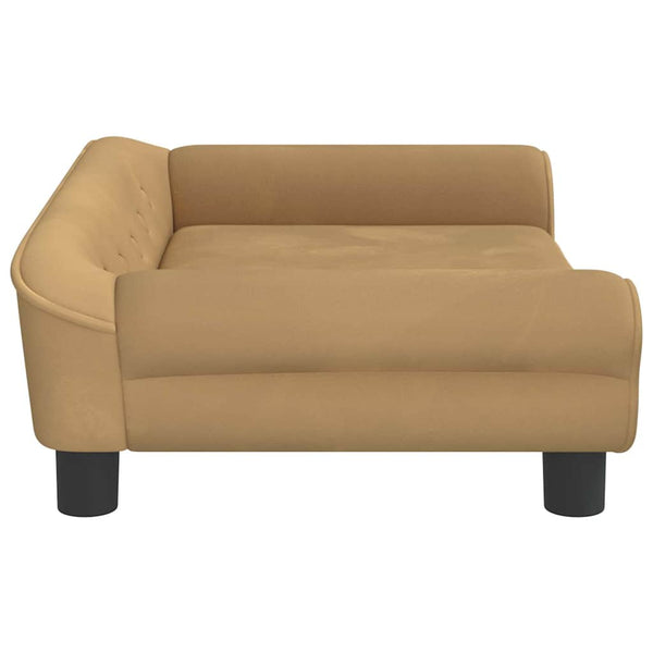 vidaXL Dog Bed Brown 70x48x22 cm Velvet