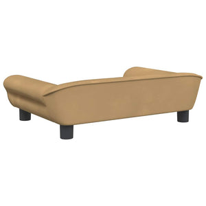 vidaXL Dog Bed Brown 70x48x22 cm Velvet