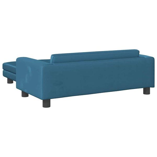 vidaXL Dog Bed with Extension Blue 100x50x30 cm Velvet