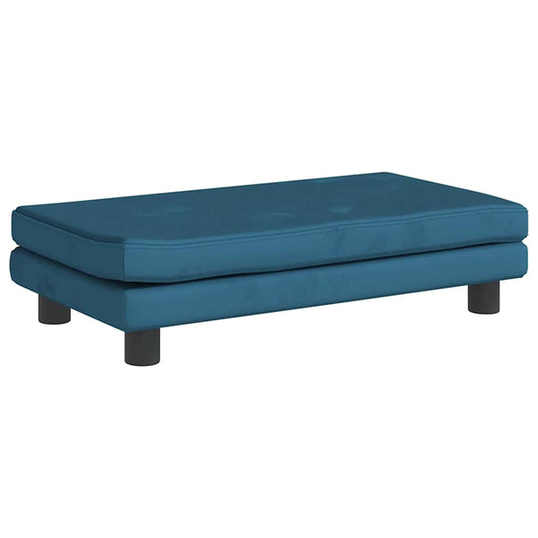 vidaXL Dog Bed with Extension Blue 100x50x30 cm Velvet