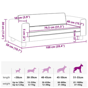 vidaXL Dog Bed with Extension Blue 100x50x30 cm Velvet