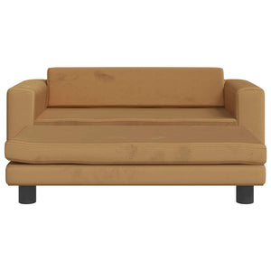 vidaXL Dog Bed with Extension Brown 100x50x30 cm Velvet