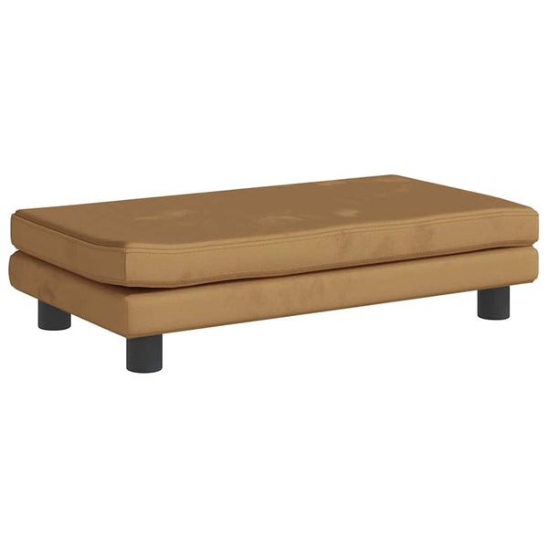 vidaXL Dog Bed with Extension Brown 100x50x30 cm Velvet