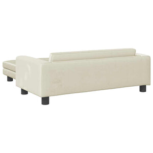 vidaXL Dog Bed with Extension Cream 100x50x30 cm Velvet