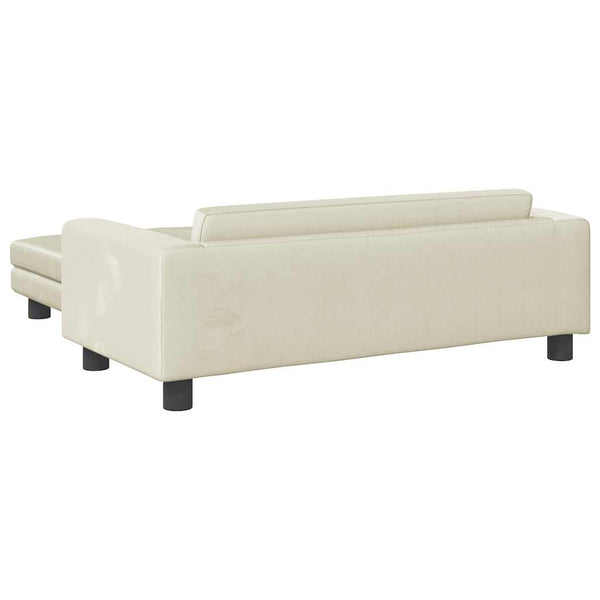 vidaXL Dog Bed with Extension Cream 100x50x30 cm Velvet