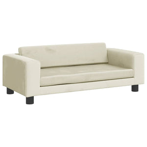 vidaXL Dog Bed with Extension Cream 100x50x30 cm Velvet
